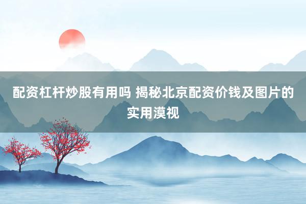 配资杠杆炒股有用吗 揭秘北京配资价钱及图片的实用漠视