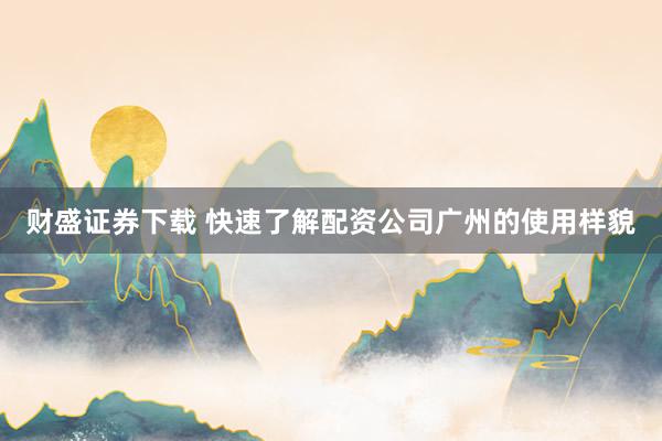 财盛证券下载 快速了解配资公司广州的使用样貌