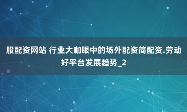 股配资网站 行业大咖眼中的场外配资简配资.劳动好平台发展趋势_2